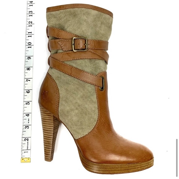 Frye Harlow Multi Strap Heeled Boot Size 8.5 - Picture 3 of 15